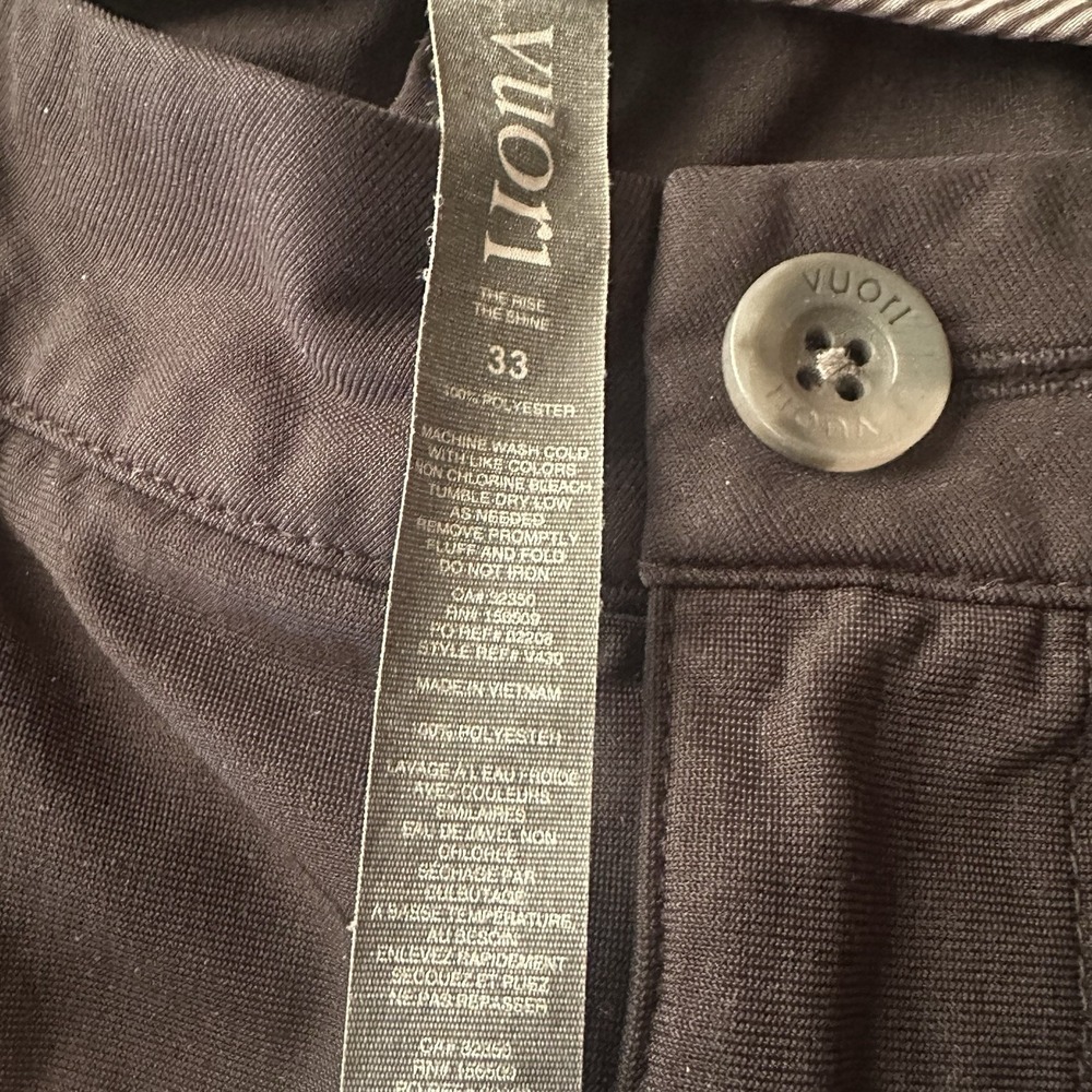 Vuori Black Meta Pant Athletic Slim Fit Performance Chino 5 Pocket Mens Sz 33x30 - Picture 15 of 16
